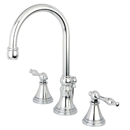 Kingston Brass 8" Widespread Bathroom Faucet, Chrome KS2981NL